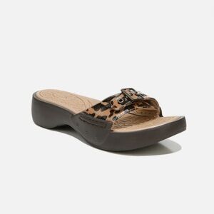 Dr. Scholl's Rock On Leopard Print Buckle Sandals Women’s Size 11